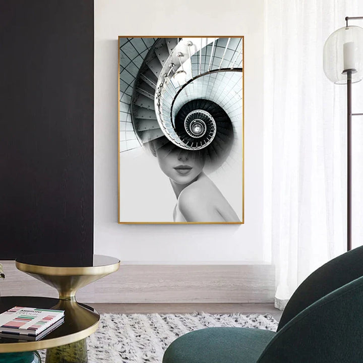 Abstrakte Mode Architektonische Mode Wandkunst Fine Art Leinwanddrucke Bilder Für Moderne Wohnung Wohnzimmer Büro Dekor | Karnz