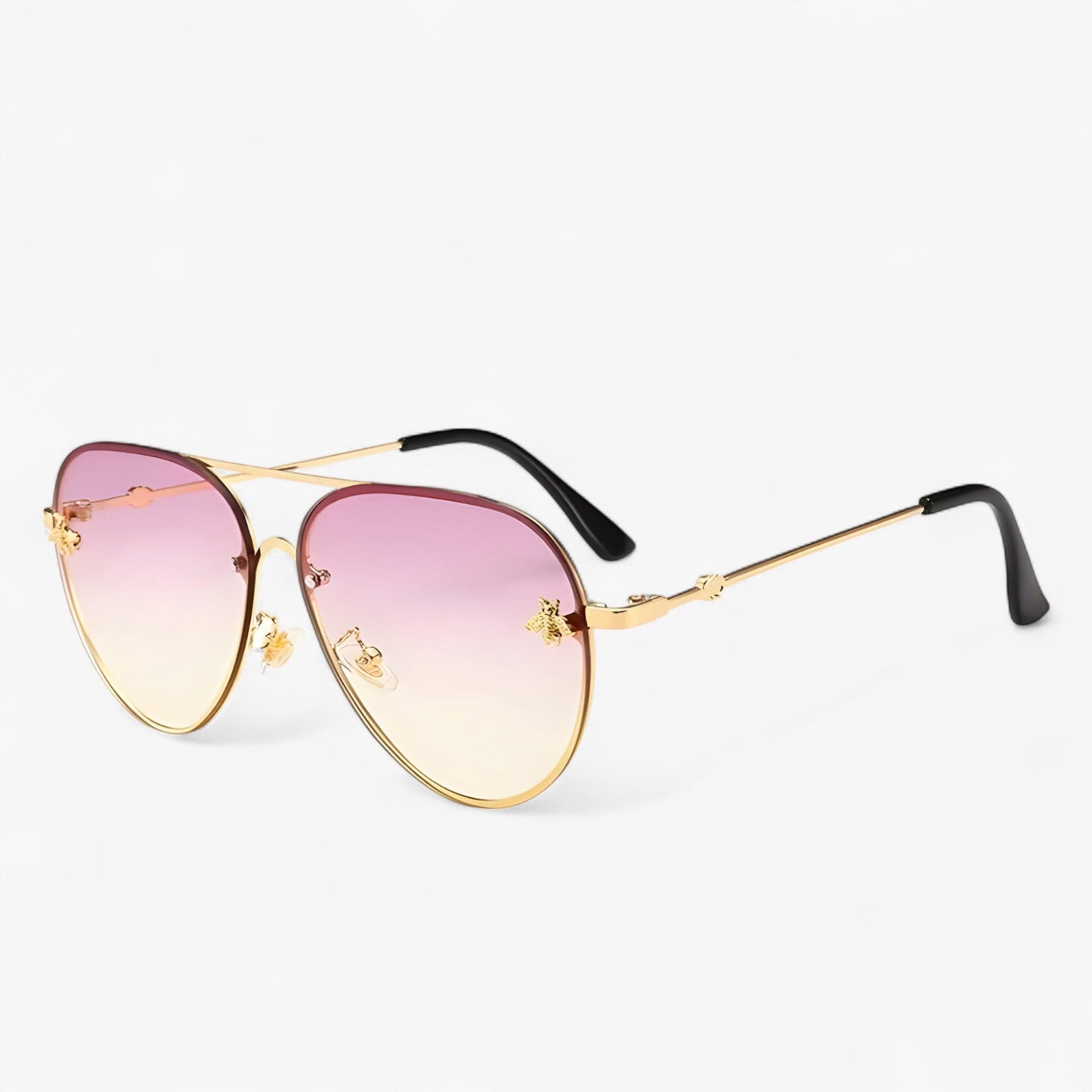 Vintage-Pilotensonnenbrille mit Bienenmotiv – Halcyon | Karnz