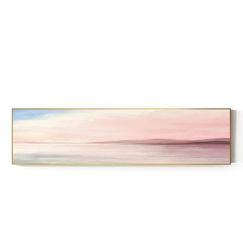 Pastellblau Rosa Lila Abstrakte Landschaft Wandkunst Feine Kunst Leinwanddrucke Breitformatbilder Für das Schlafzimmer Über dem Bett Oder Über dem Sofa | Karnz