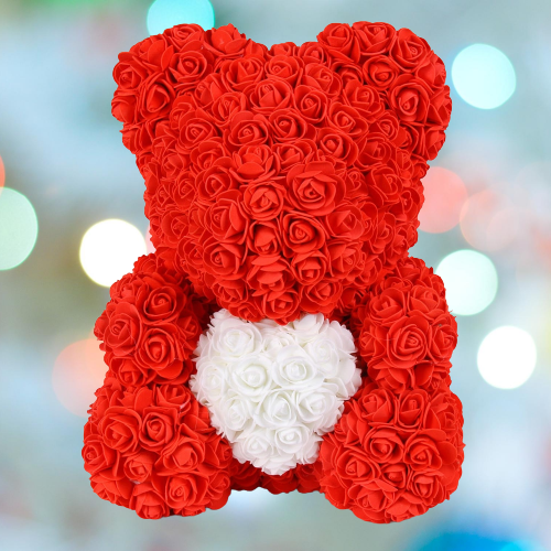 Karnz | Künstliche Rosenblumen Teddybär