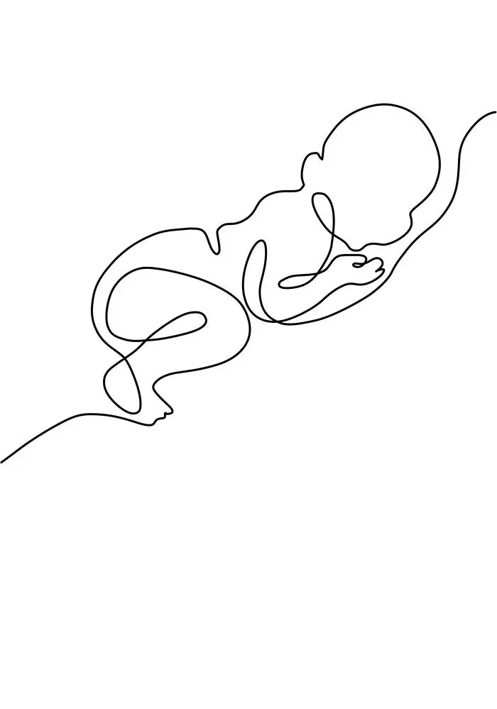Minimalistische Schwarz-Weiß-Linienkunst Wandkunst Feine Kunst Leinwanddrucke Familieninspirierte Figurenkunst Inspirierende Bilder für moderne Wohnkultur