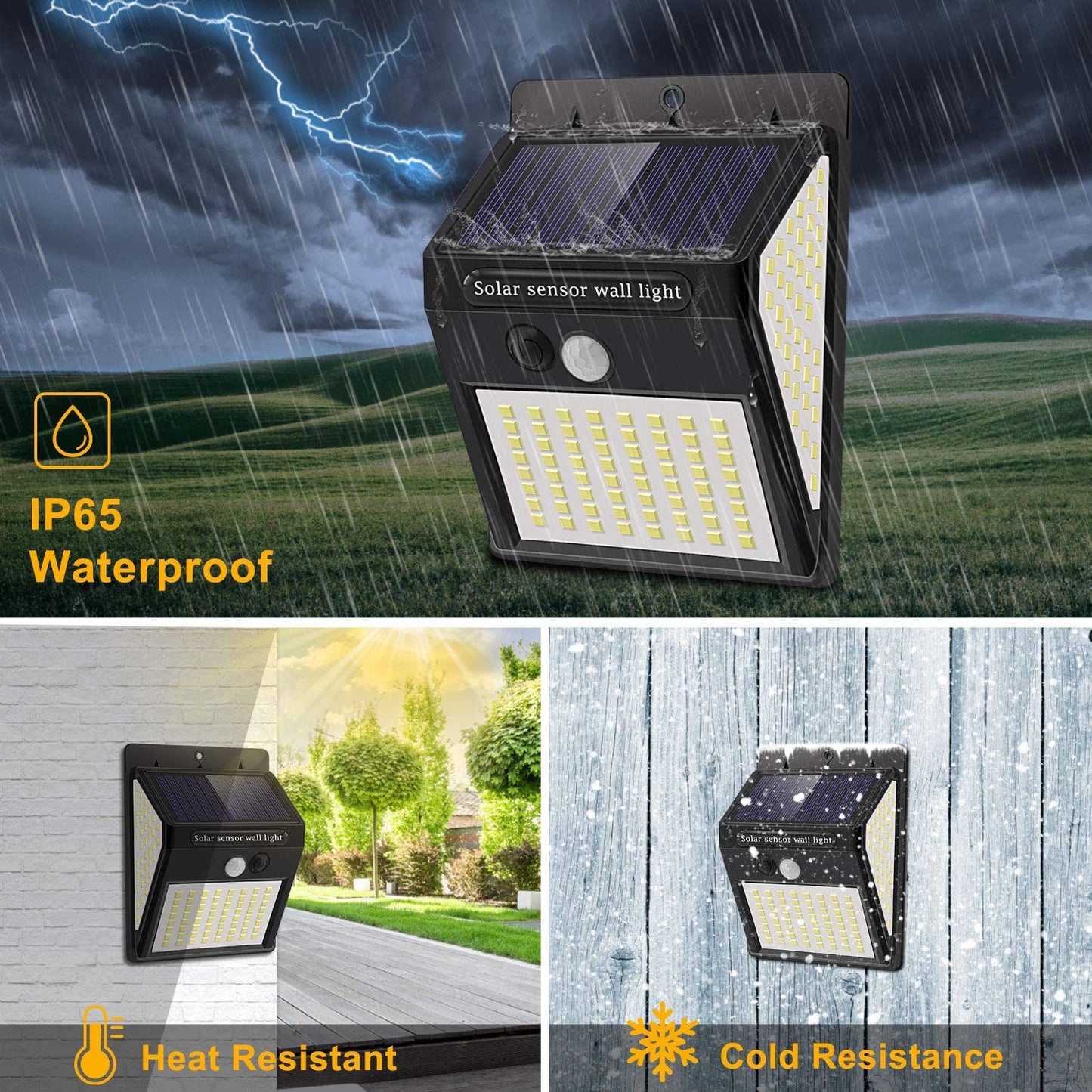 Starke Solar-LED-Bewegungsmelderlampe - Helles Licht ohne Kabel | Karnz