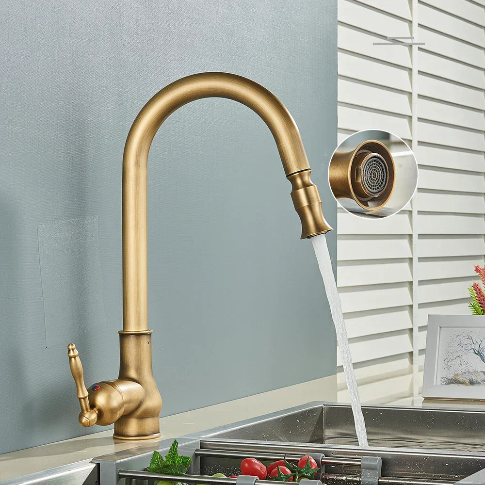 Antiker Wasserhahn aus Messing – Vintage Design für die Küche | Karnz