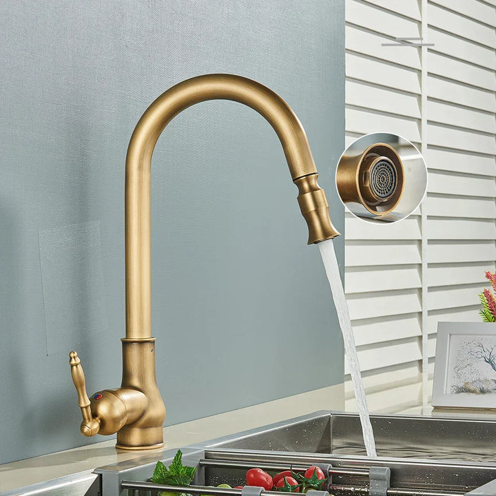 Antiker Wasserhahn aus Messing – Vintage Design für die Küche | Karnz
