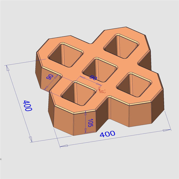 Quadratische Fliesenpflasterform