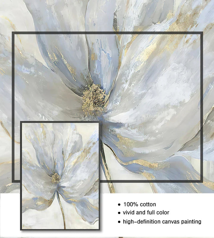 Einfache blaue florale Wandkunst feine Kunstdrucke auf Leinwand moderne abstrakte botanische Bilder für Wohnzimmer Schlafzimmer zeitgenössische Wohnkultur