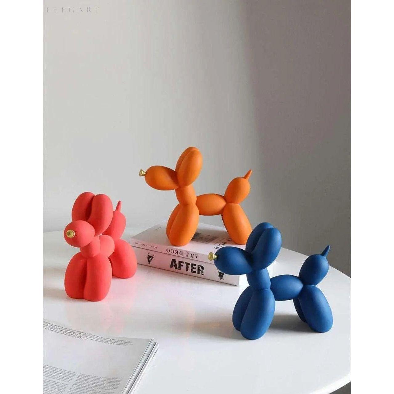 Haku - Ballonhundfigur mit goldenem Schnauze | Karnz