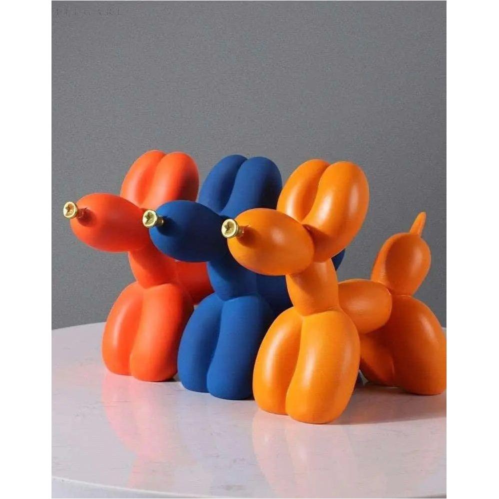 Haku - Ballonhundfigur mit goldenem Schnauze | Karnz