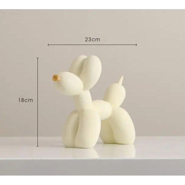 Haku - Ballonhundfigur mit goldenem Schnauze | Karnz