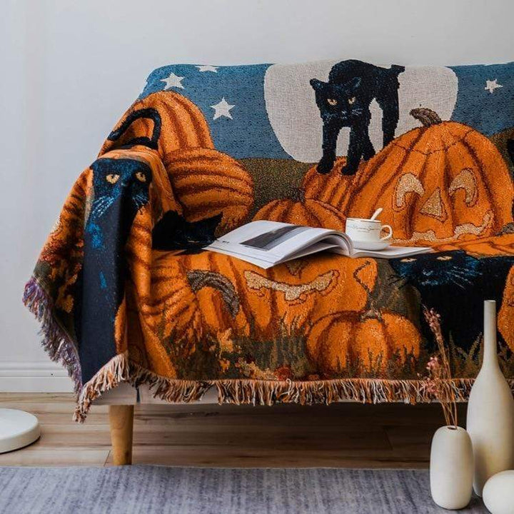 Halloween Katze Wurfdecke Karnz