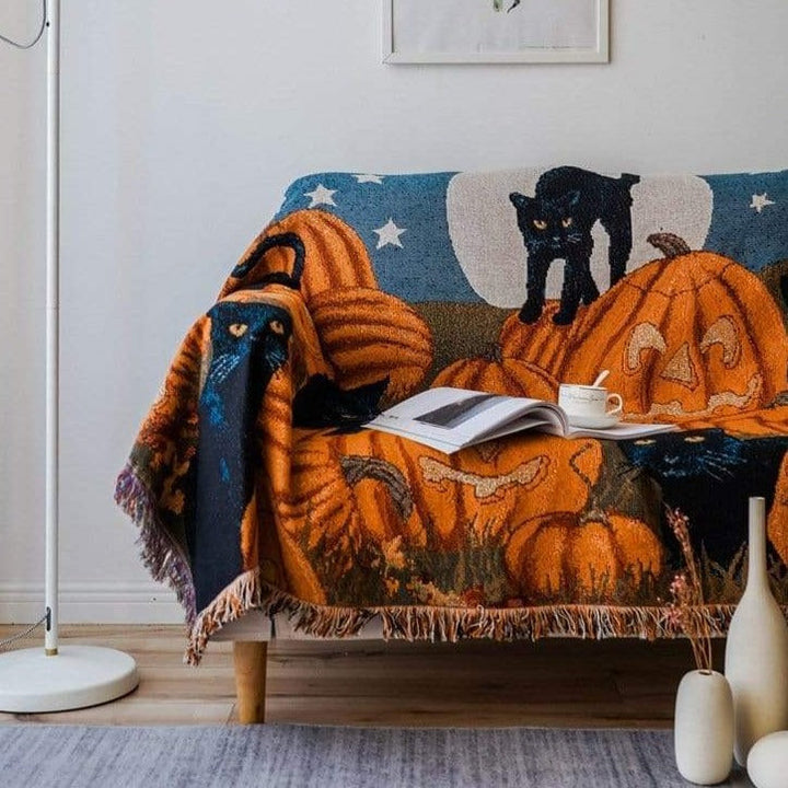 Halloween Katze Wurfdecke Karnz