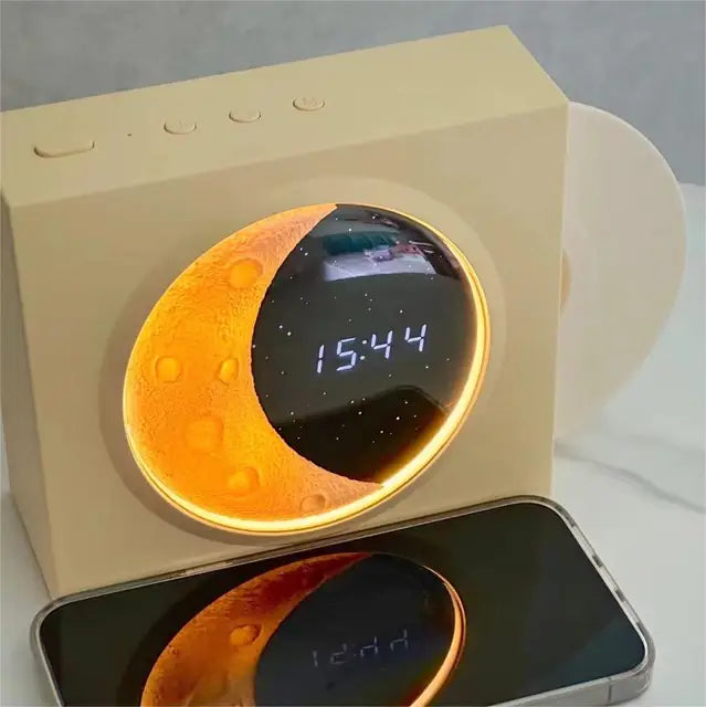 Mondlampe mit Musik und LED-Nachtlicht – Stimmungsbeleuchtung mit Bluetooth-Lautsprecher | Karnz