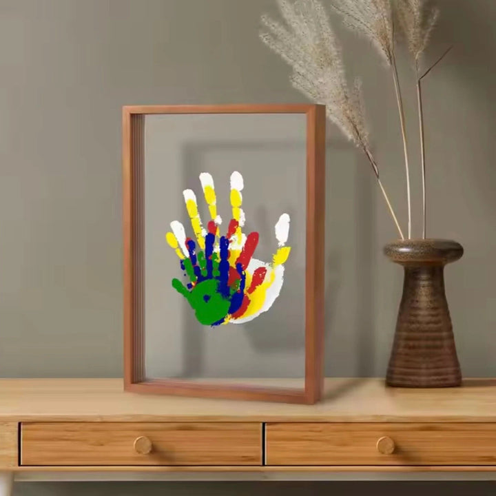 Karnz | Handabdruckrahmen Kleinkinder | Kreatives DIY-Set mit 4-5 Acrylplatten – Bewahren Sie gemeinsam kostbare Erinnerungen auf