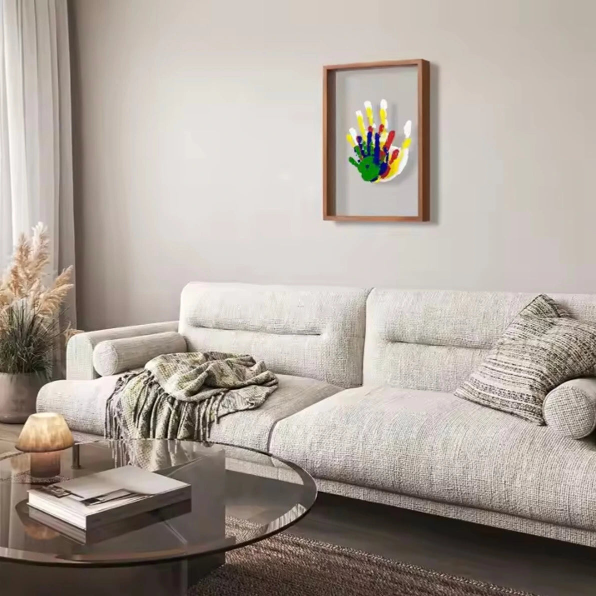 Karnz | Handabdruckrahmen Kleinkinder | Kreatives DIY-Set mit 4-5 Acrylplatten – Bewahren Sie gemeinsam kostbare Erinnerungen auf