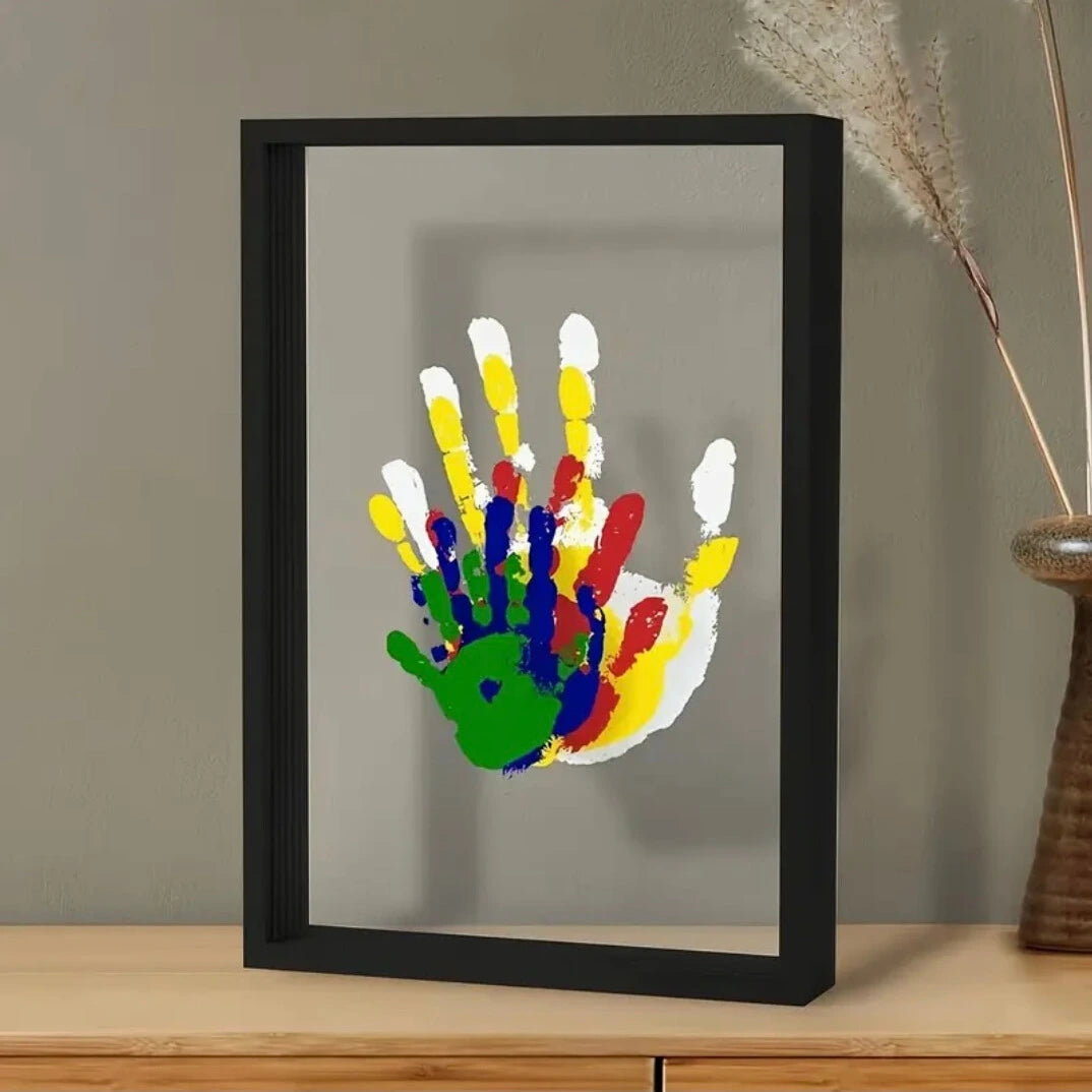 Karnz | Handabdruckrahmen Kleinkinder | Kreatives DIY-Set mit 4-5 Acrylplatten – Bewahren Sie gemeinsam kostbare Erinnerungen auf