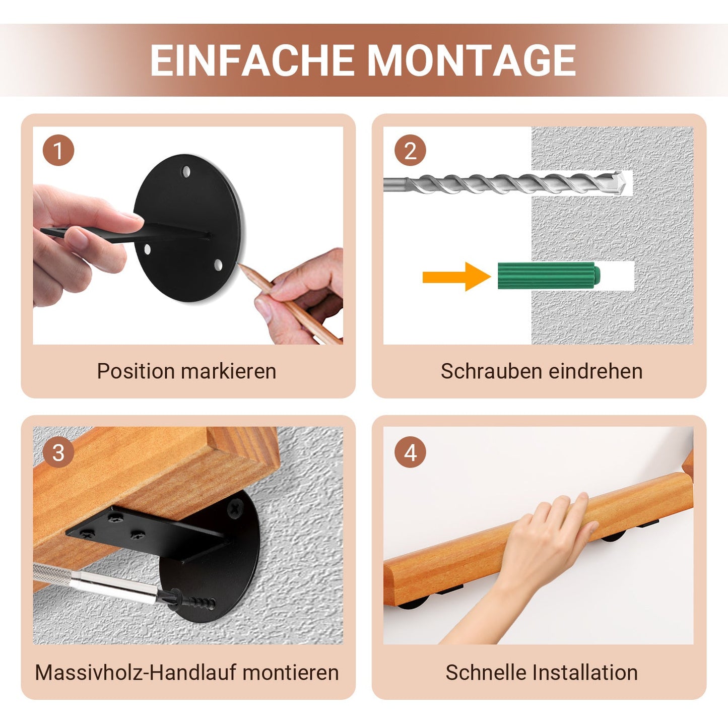 Handlauf Treppengeländer Kiefernholz Halbrunde Wood | Karnz
