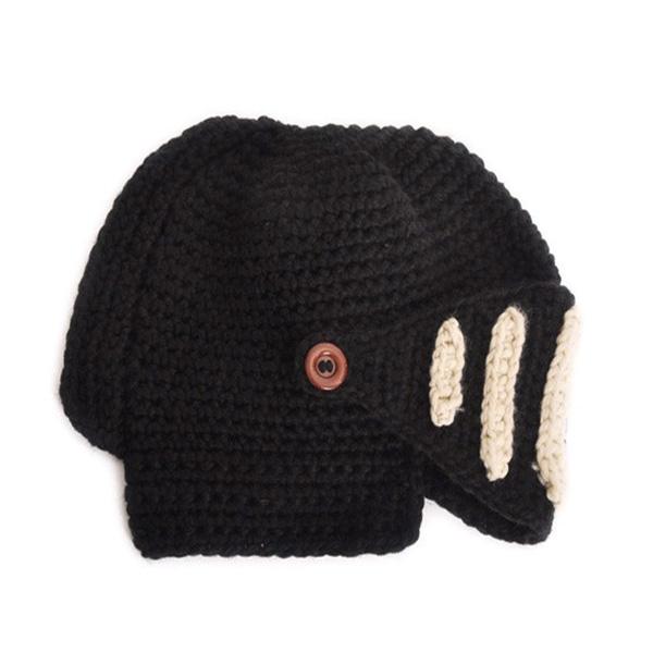Handgemachte gestrickte Ritterhelm-Mütze | Karnz