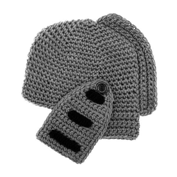 Handgemachte gestrickte Ritterhelm-Mütze | Karnz