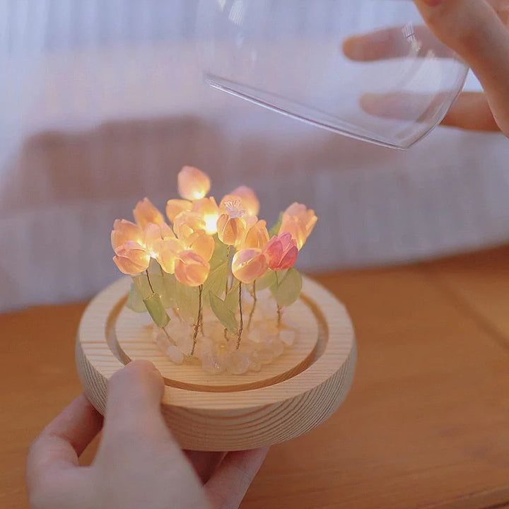 Handgemachte Tulpen Nachttischlampe Karnz
