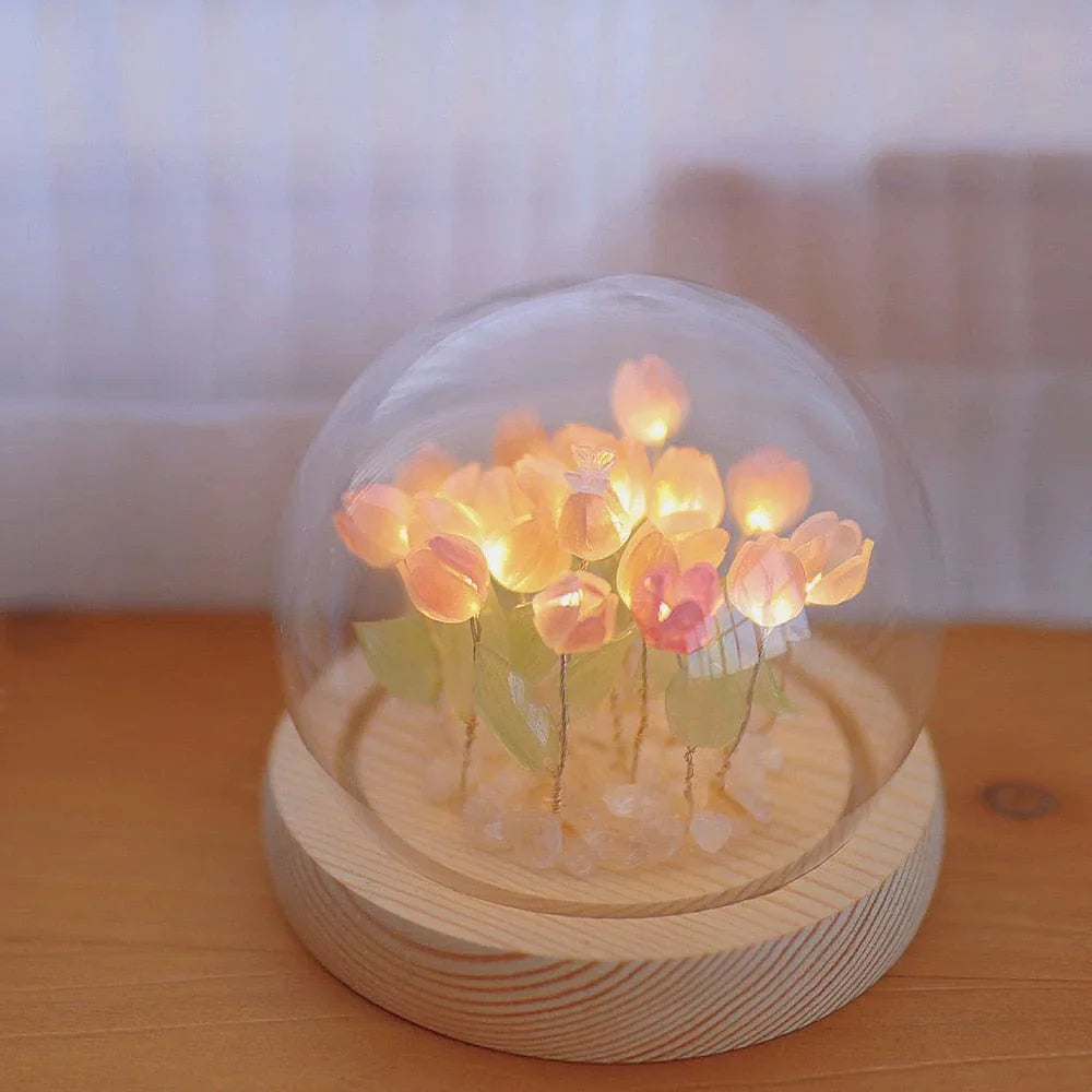 Handgemachte Tulpen Nachttischlampe Karnz