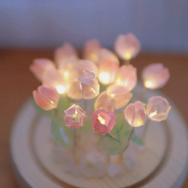 Handgemachte Tulpen Nachttischlampe Karnz