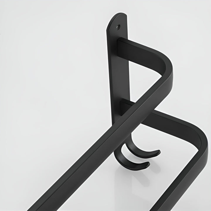 HangEase 3-lagige wandmontierte HandtuchaKarnzage – Aluminium platzsparendes Design | Karnz
