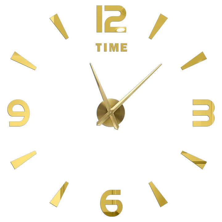 Große Wanduhr DIY 3D Selbstkleber Spiegel Acryl Wanduhr für Küche Esszimmer Wohnzimmer Kreative Wohnkultur | Karnz
