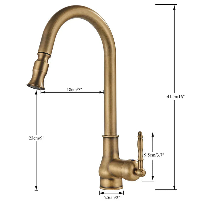Antiker Wasserhahn aus Messing – Vintage Design für die Küche | Karnz