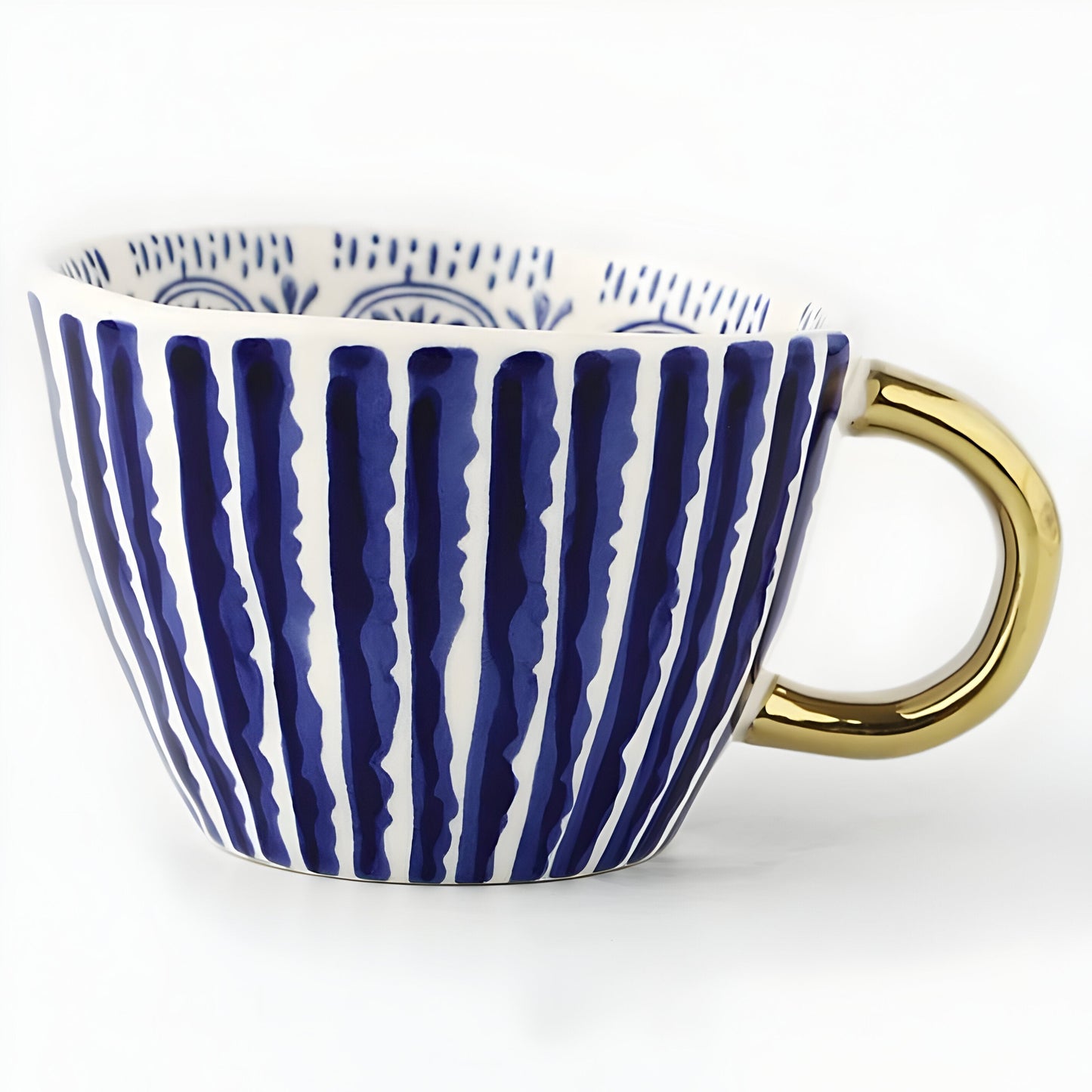 Keramikbecher mit geometrischem Design – Stilvoll und modern | Ideal für Kaffee oder Tee
