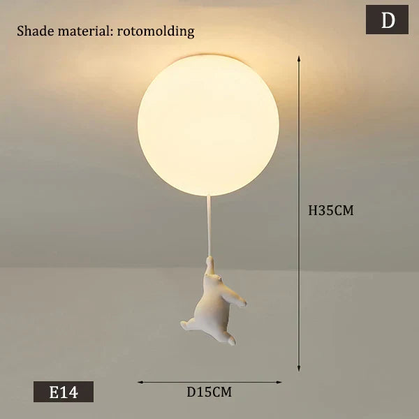 Hängende Bären Ballons Lampe | Karnz