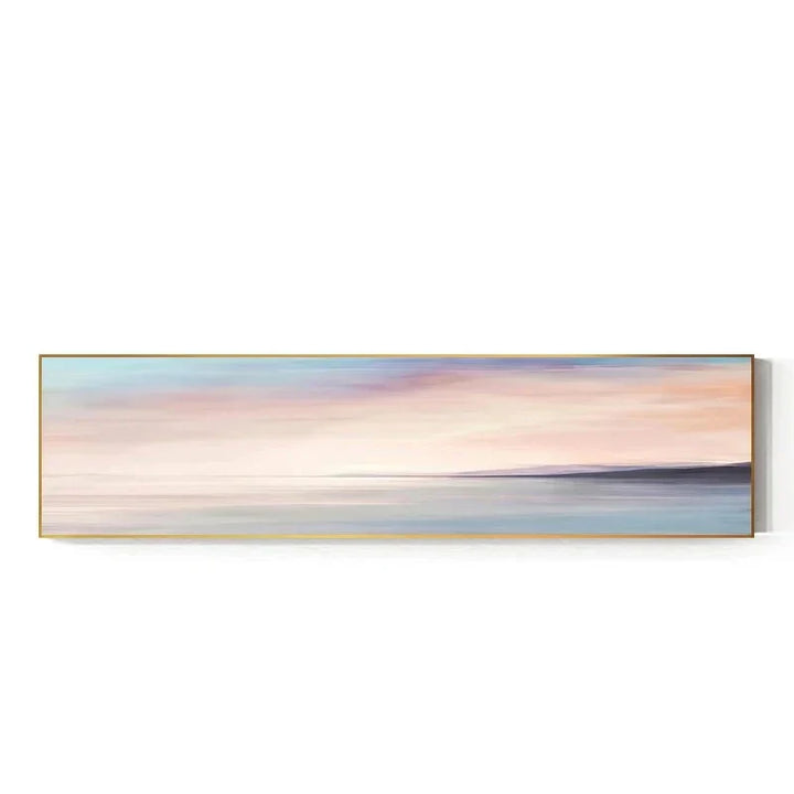 Pastellblau Rosa Lila Abstrakte Landschaft Wandkunst Feine Kunst Leinwanddrucke Breitformatbilder Für das Schlafzimmer Über dem Bett Oder Über dem Sofa | Karnz