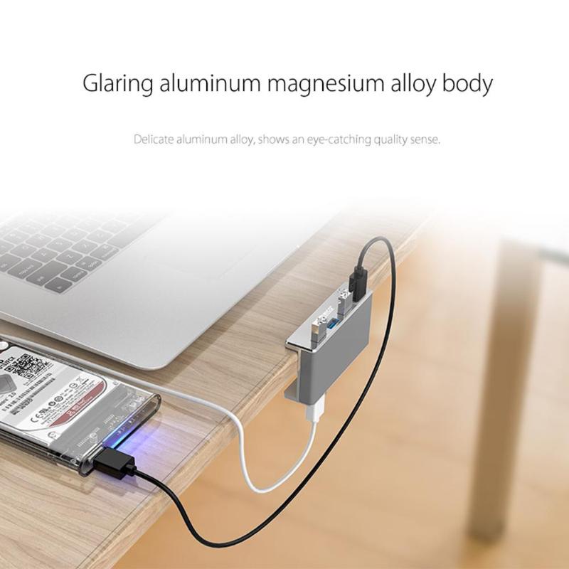 4-Port-Clip-Typ-USB-3.0-Aluminium-Hub | Karnz