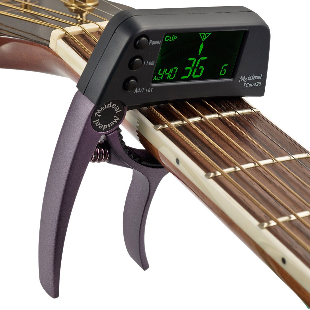 Capo & Tuner "TuneGrip" – 2-in-1 Gitarre Zubehör mit LCD-Bildschirm | Karnz