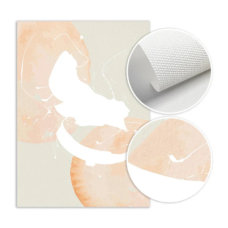 Minimalistische Pastell-Aquarell-Wandkunst Feine Kunst Leinwanddrucke Modern abstrakte nordische Bilder für Wohn- und Schlafzimmer Kunstdekoration | Karnz