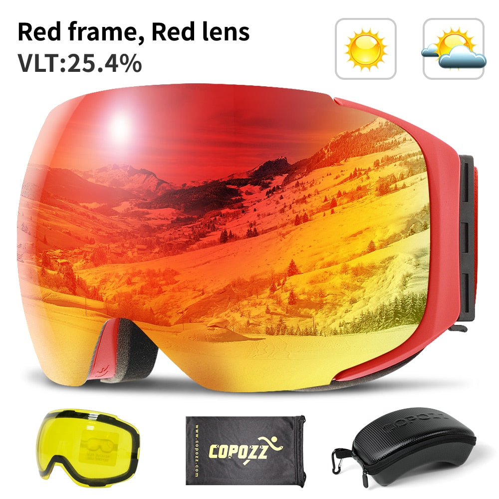 Magnetische UV-Schutz Anti-Beschlag Ski-Schutzbrille | Karnz