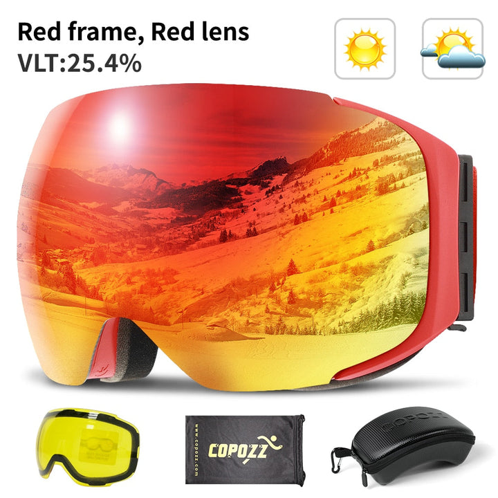 Magnetische UV-Schutz Anti-Beschlag Ski-Schutzbrille | Karnz