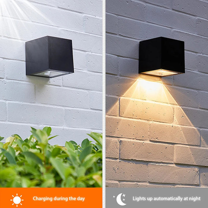 2 in 1 Solar-Wandleuchte für draußen | Karnz