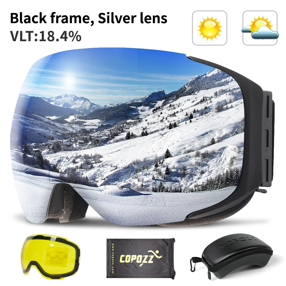Magnetische UV-Schutz Anti-Beschlag Ski-Schutzbrille | Karnz