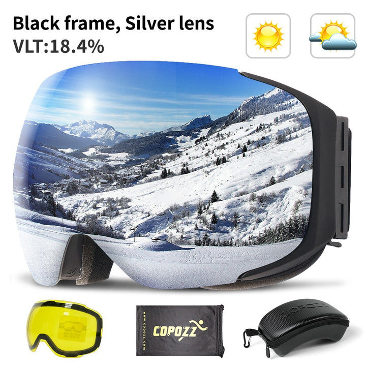 Magnetische UV-Schutz Anti-Beschlag Ski-Schutzbrille | Karnz