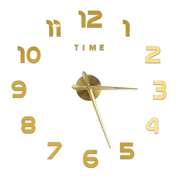 Große Wanduhr DIY 3D Selbstkleber Spiegel Acryl Wanduhr für Küche Esszimmer Wohnzimmer Kreative Wohnkultur | Karnz