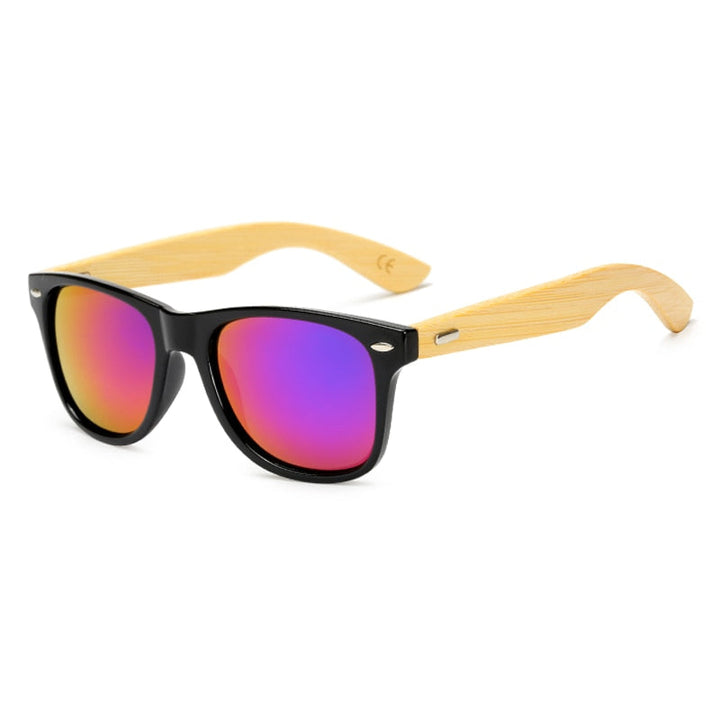 Karnz | Bamboo Retro Holz Sonnenbrille