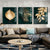 Set von 3 Teilen Goldenes Blatt Wandkunst Minimalistische Nordische Tropische Pflanzen Feine Kunst Leinwanddrucke Bilder Für Wohnzimmer Esszimmer Kunst Dekor