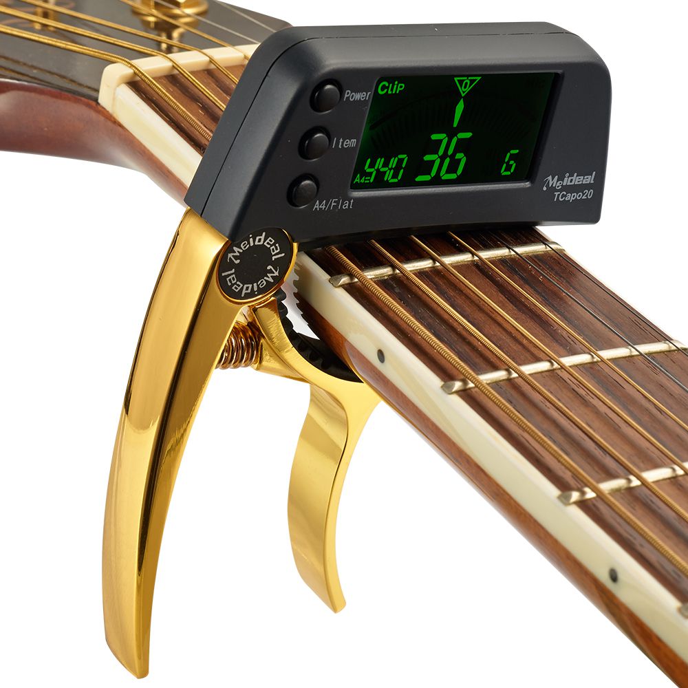 Capo & Tuner "TuneGrip" – 2-in-1 Gitarre Zubehör mit LCD-Bildschirm | Karnz