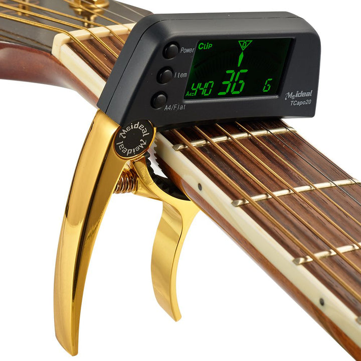 Capo & Stimmgerät „TuneGrip“ – 2-in-1 Gitarrenzubehör mit LCD-Bildschirm