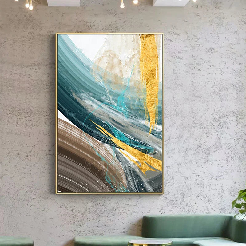 Abstracte grüne braune Farbexplosion Wandkunst Fine Art Leinwanddrucke moderne Farben Bilder für Wohnzimmer Esszimmer zeitgenössische Wohnkultur | Karnz