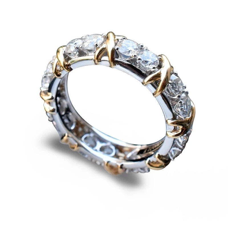 Karnz | Handgemachter Kreativer Ewigkeit Zirkonring