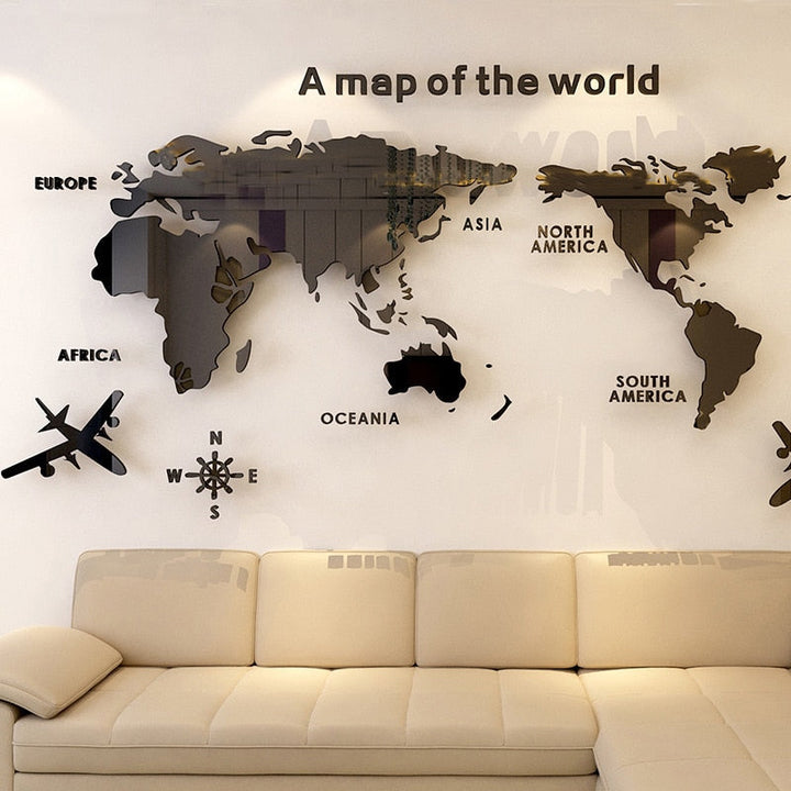 Globe Vision Weltkarte Aufkleber | Karnz
