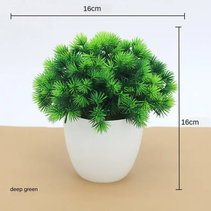 Kleine Bonsai-Pflanzen im Topf