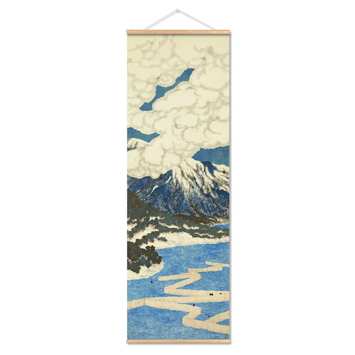 Japanische Ou-Mi Ukiyoe Scroll Druck Poster Landschaft Wandkunst Bilder Wohnzimmer Vintage Malerei Bauernhaus Wohnkultur