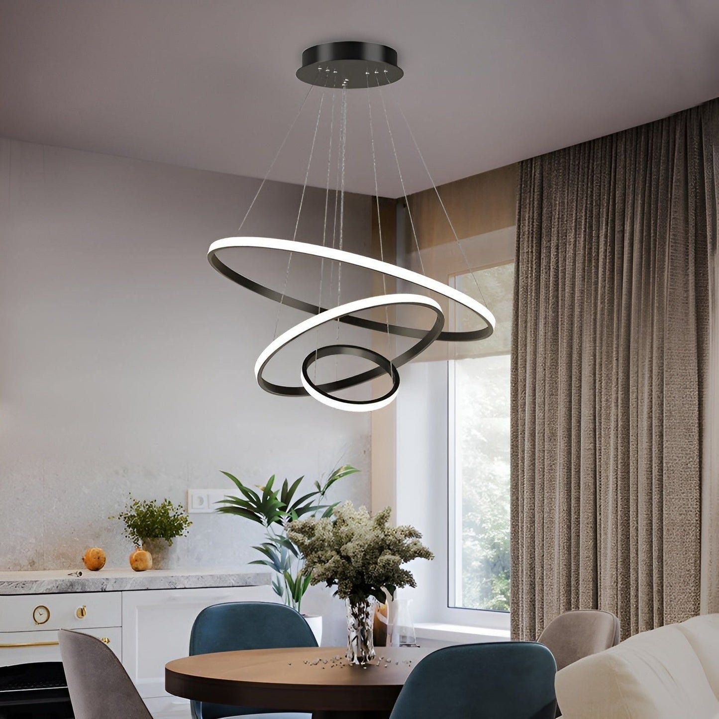 LED-Pendelleuchte mit Kugeldesign – Modern und elegant | Ideal für Wohn- oder Esszimmer